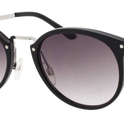 Sunglasses - Icon Eyewear BERLIN - Black frame with Light grey lens