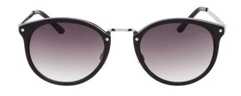 Lunettes de soleil - Icon Eyewear BERLIN - Monture noire avec verres gris clair 2