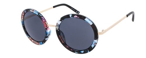 Sunglasses - Icon Eyewear ROSE - Flower Print frame with Grey lens