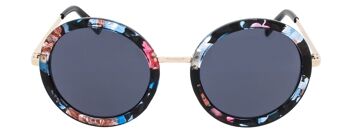 Lunettes de soleil - Icon Eyewear ROSE - Monture Flower Print avec verres Gris 2