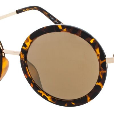 Sonnenbrille - Icon Eyewear ROSE - Tortoise-Rahmen mit goldenen Spiegelgläsern