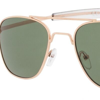 Sunglasses - Icon Eyewear RYAN - Gold / Green lens frame with Green lens