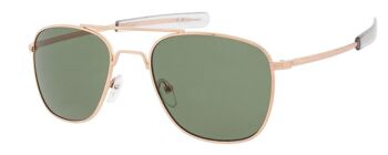 Lunettes de soleil - Icon Eyewear RYAN - Monture verres or / vert avec verres verts 1