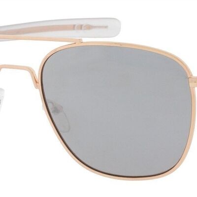 Sonnenbrille - Icon Eyewear RYAN - Gold / Spiegelrahmen mit Spiegelglas