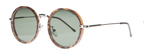 Sunglasses - Icon Eyewear PONZ - Matt brown & Tortoise frame with green Green lens