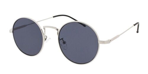 Sunglasses - Icon Eyewear PINCH - Silver frame with Grey lens