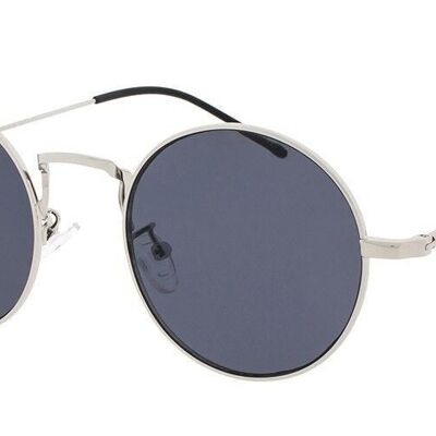 Sunglasses - Icon Eyewear PINCH - Silver frame with Grey lens