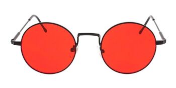 Lunettes de soleil - Icon Eyewear PINCH - Noir mat / Monture Rouge avec verres Rouge 2