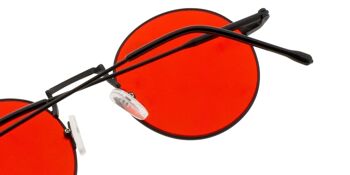 Lunettes de soleil - Icon Eyewear PINCH - Noir mat / Monture Rouge avec verres Rouge 3