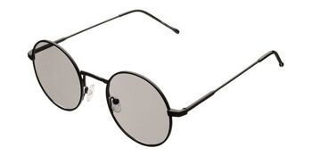 Lunettes de soleil - Icon Eyewear PINCH - Monture noire avec verres miroir argentés 1