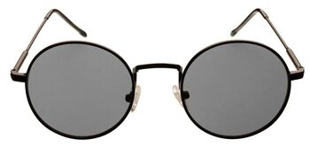 Lunettes de soleil - Icon Eyewear PINCH - Monture noire avec verres miroir argentés 2