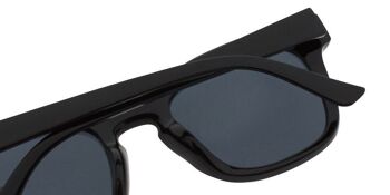 Lunettes de soleil - Icon Eyewear MUMBAI - Monture Noire / Monture Lentille Grise avec lentille Grise 3