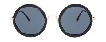 Lunettes de soleil - Icon Eyewear ZARI - Monture noire avec verres gris 2