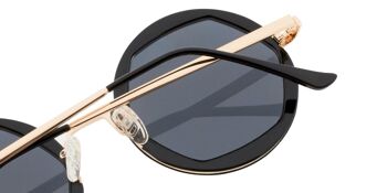 Lunettes de soleil - Icon Eyewear ZARI - Monture noire avec verres gris 3
