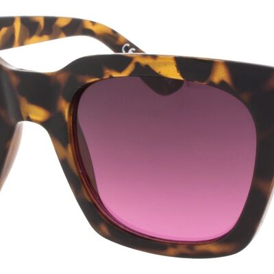 Sonnenbrille - Icon Eyewear NOVA - Tortoise-Rahmen mit rosafarbenen Gläsern in Light Smoke