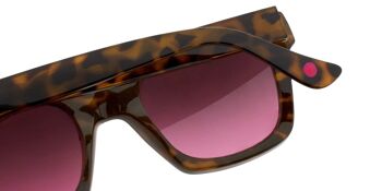 Lunettes de soleil - Icon Eyewear NOVA - Monture Tortoise avec verres Light Smoke rose 3
