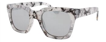 Lunettes de soleil - Icon Eyewear NOVA - Monture en marbre gris avec verres fumés 1