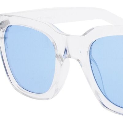Sunglasses - Icon Eyewear NOVA - Clear frame with Blue lens