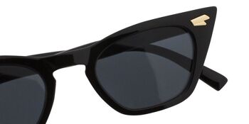 Lunettes de soleil - Icon Eyewear GRACE - Monture noire avec verres gris 3