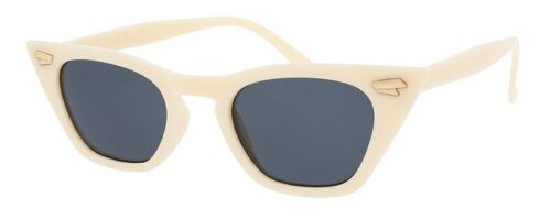 Sunglasses - Icon Eyewear GRACE - White frame with Grey lens