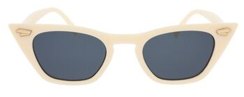 Lunettes de soleil - Icon Eyewear GRACE - Monture Blanche avec verres Gris 2