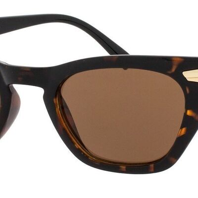 Sonnenbrille - Icon Eyewear GRACE - Tortoise & schwarzer Rahmen mit braunen Gläsern