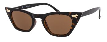 Lunettes de soleil - Icon Eyewear GRACE - Tortue & monture noire avec verres marron 1