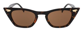 Lunettes de soleil - Icon Eyewear GRACE - Tortue & monture noire avec verres marron 2