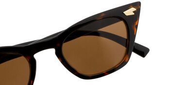 Lunettes de soleil - Icon Eyewear GRACE - Tortue & monture noire avec verres marron 3