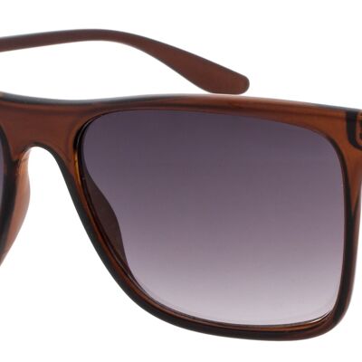 Sunglasses - Icon Eyewear BLITZ - Brown frame with Light grey lens