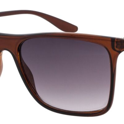 Sunglasses - Icon Eyewear BLITZ - Brown frame with Light grey lens