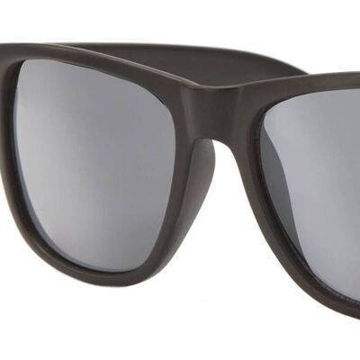 Sunglasses - Icon Eyewear ALPHA - Grey Rubber finish frame with silver mirror lens