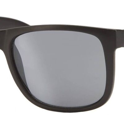 Sonnenbrille - Icon Eyewear ALPHA - Rahmen mit grauem Gummi-Finish und silbernen Spiegelgläsern