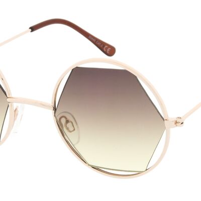 Sunglasses - Icon Eyewear JOLIE - Light Gold/ Yellow frame with Smoke Yellow lens