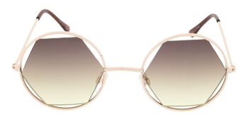 Lunettes de soleil - Icon Eyewear JOLIE - Monture Light Gold/ Yellow avec verres Smoke Yellow 2