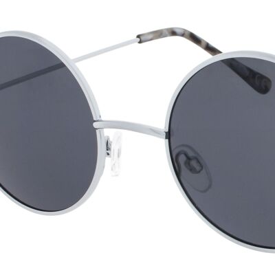 Sunglasses - Icon Eyewear MAVERICK - Silver / Grey frame with Grey lens