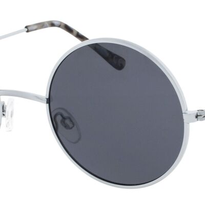 Sunglasses - Icon Eyewear MAVERICK - Silver / Grey frame with Grey lens