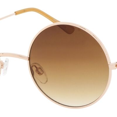Sonnenbrille - Icon Eyewear MAVERICK - Rahmen in Light Gold mit Gläsern in Light Brown