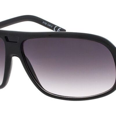 Sonnenbrille - Icon Eyewear DYNAMO - Schwarzer Rahmen mit hellgrauen Gläsern