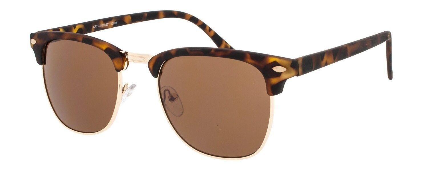 Sonnenbrille - Icon Eyewear CAIRO - Tortoise Rubber-Finish / Brauner Rahmen mit braunen Gläsern