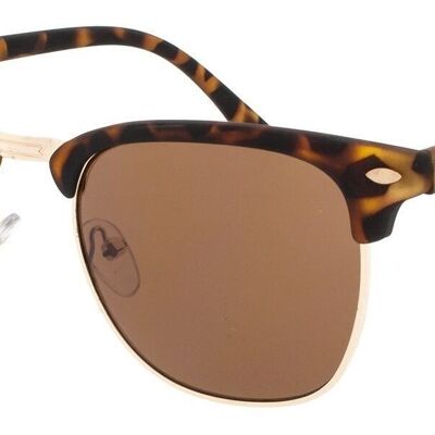 Lunettes de soleil - Icon Eyewear CAIRO - Finition Caoutchouc Tortue / Monture Marron avec verres Marron