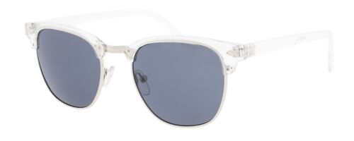 Sunglasses - Icon Eyewear CAIRO - Transparent frame with Grey lens