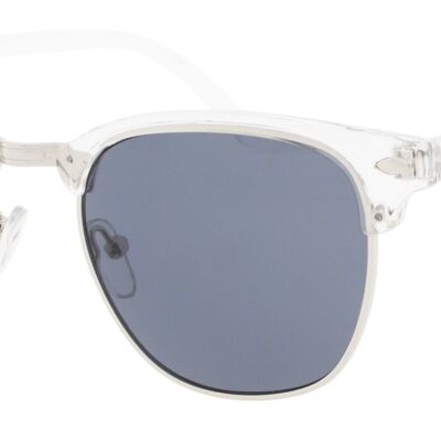 Sunglasses - Icon Eyewear CAIRO - Transparent frame with Grey lens