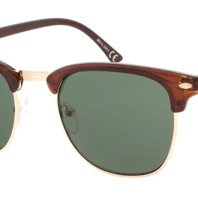 Sonnenbrille - Icon Eyewear CAIRO - Brauner Rahmen mit grünen Gläsern
