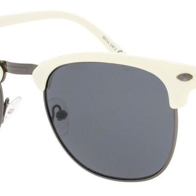 Sunglasses - Icon Eyewear CAIRO - Off white frame with Grey lens