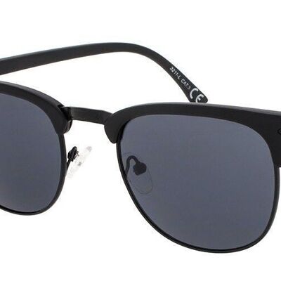 Sunglasses - Icon Eyewear CAIRO - Matt Black / Grey lens frame with Grey lens