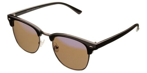 Sunglasses - Icon Eyewear CAIRO - Black / Blue frame with Blue mirror lens