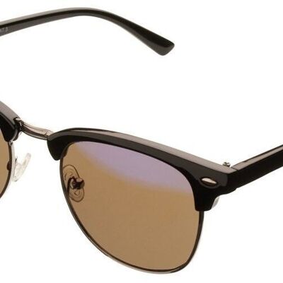 Sunglasses - Icon Eyewear CAIRO - Black / Blue frame with Blue mirror lens