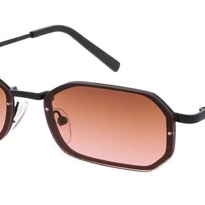 Sonnenbrille - Icon Eyewear OLLIE - Schwarzer Rahmen mit Gläsern in Brown Rose