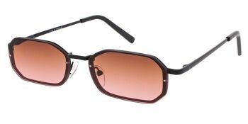 Lunettes de soleil - Icon Eyewear OLLIE - Monture noire avec verres Brown Rose 1